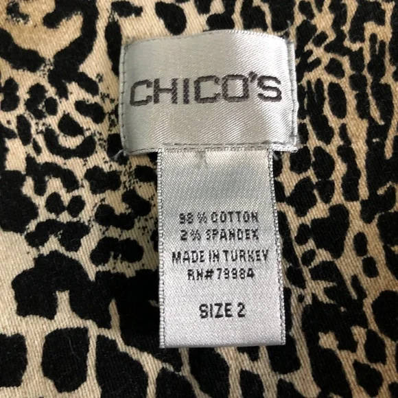 Leopard Print Jacket - Open Face - Excellent Condition - Size 2 - Chico's - Picture 3 of 3